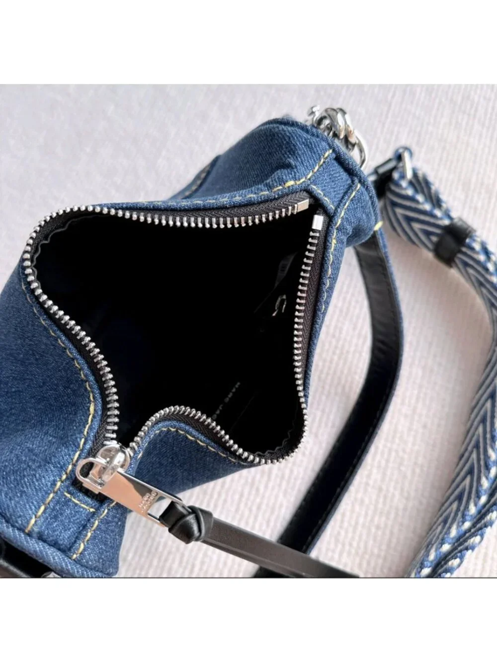 Marc Jacobs Denim Drifter Convertible Shoulder Bag Blue OS